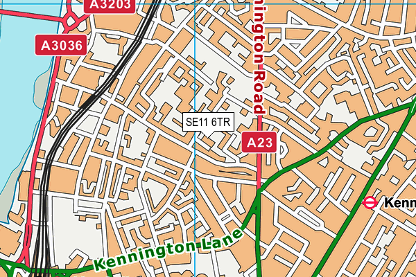 SE11 6TR map - OS VectorMap District (Ordnance Survey)