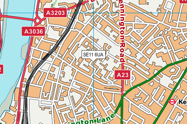 SE11 6UA map - OS VectorMap District (Ordnance Survey)