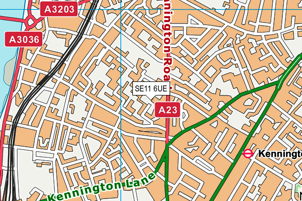 SE11 6UE map - OS VectorMap District (Ordnance Survey)