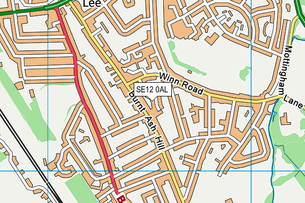 SE12 0AL map - OS VectorMap District (Ordnance Survey)