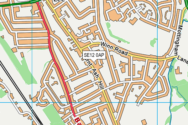 SE12 0AP map - OS VectorMap District (Ordnance Survey)