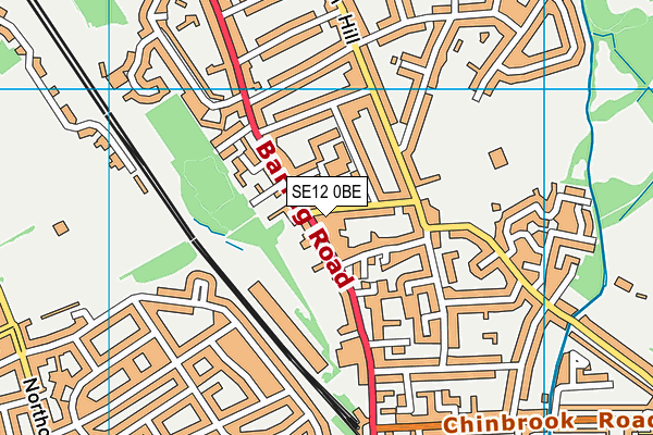 SE12 0BE map - OS VectorMap District (Ordnance Survey)