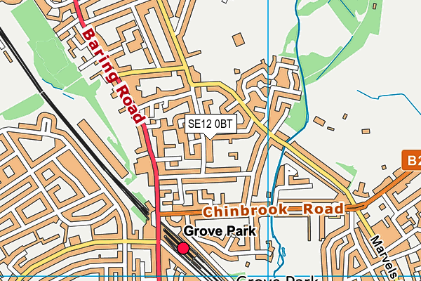 SE12 0BT map - OS VectorMap District (Ordnance Survey)
