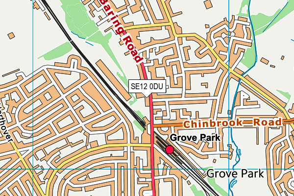 Anytime Fitness (London Grove Park) map (SE12 0DU) - OS VectorMap District (Ordnance Survey)
