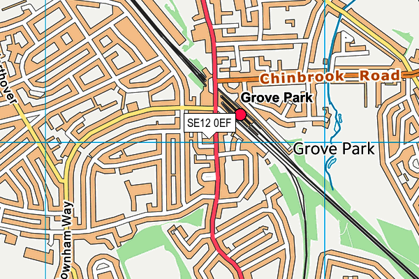 SE12 0EF map - OS VectorMap District (Ordnance Survey)