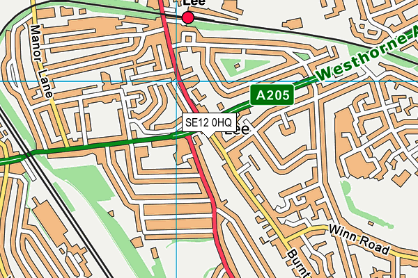 SE12 0HQ map - OS VectorMap District (Ordnance Survey)