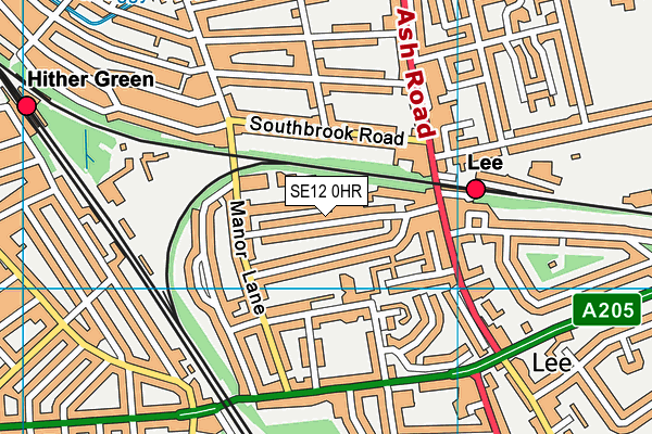 SE12 0HR map - OS VectorMap District (Ordnance Survey)