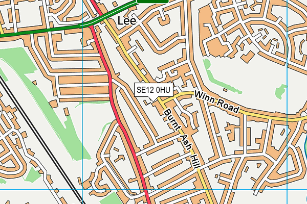 SE12 0HU map - OS VectorMap District (Ordnance Survey)
