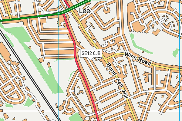 SE12 0JB map - OS VectorMap District (Ordnance Survey)