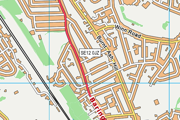 SE12 0JZ map - OS VectorMap District (Ordnance Survey)