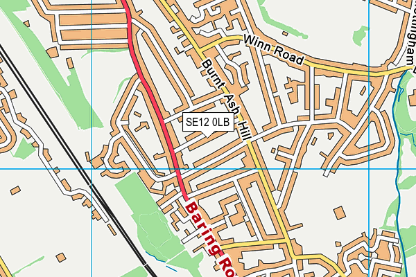 SE12 0LB map - OS VectorMap District (Ordnance Survey)