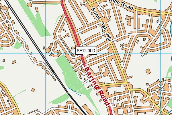 SE12 0LD map - OS VectorMap District (Ordnance Survey)