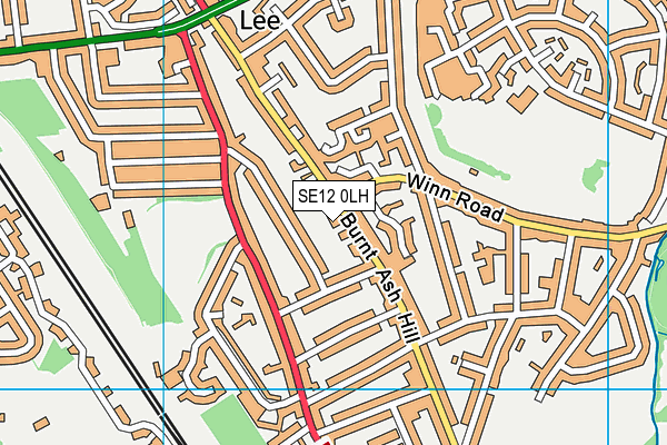 SE12 0LH map - OS VectorMap District (Ordnance Survey)