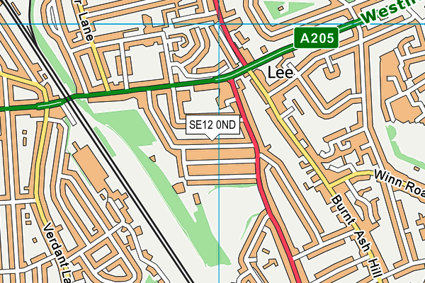 SE12 0ND map - OS VectorMap District (Ordnance Survey)