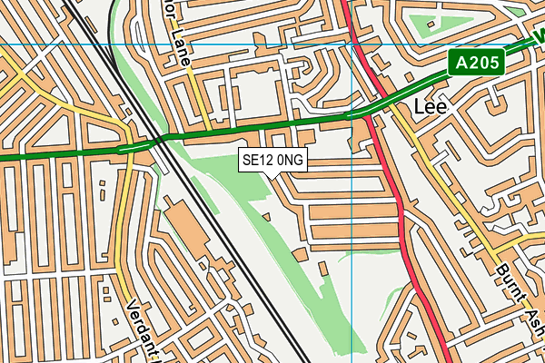 SE12 0NG map - OS VectorMap District (Ordnance Survey)