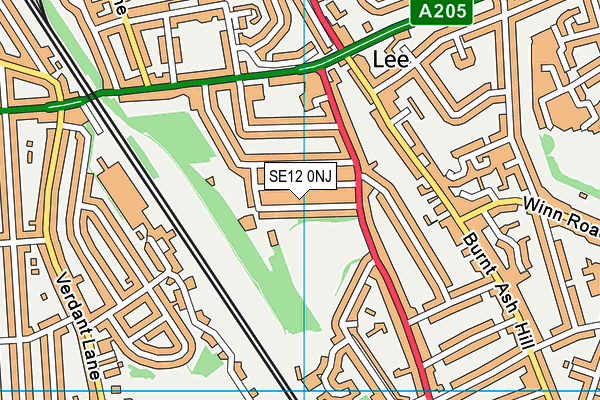SE12 0NJ map - OS VectorMap District (Ordnance Survey)