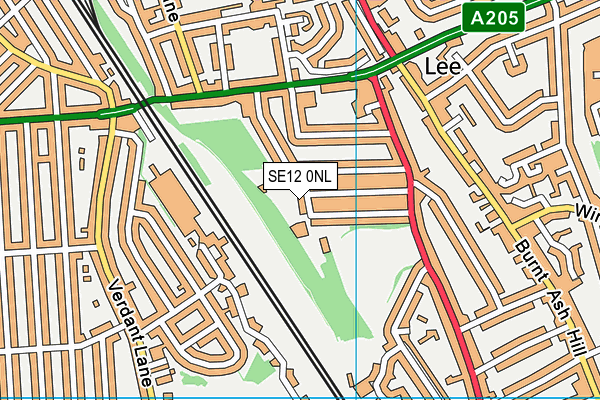 SE12 0NL map - OS VectorMap District (Ordnance Survey)