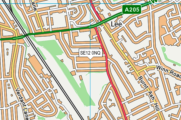 SE12 0NQ map - OS VectorMap District (Ordnance Survey)