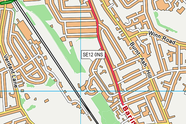 SE12 0NS map - OS VectorMap District (Ordnance Survey)