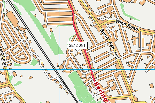 SE12 0NT map - OS VectorMap District (Ordnance Survey)