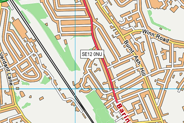 SE12 0NU map - OS VectorMap District (Ordnance Survey)