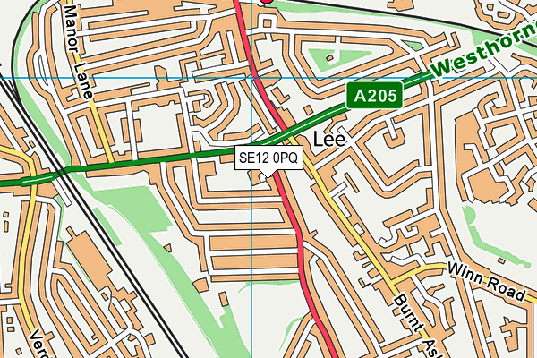 SE12 0PQ map - OS VectorMap District (Ordnance Survey)