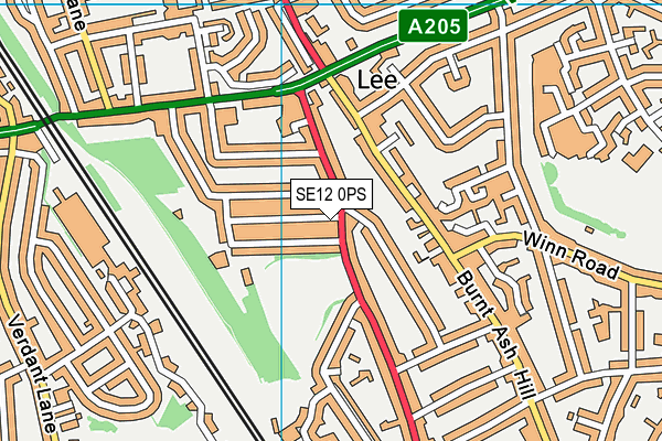 SE12 0PS map - OS VectorMap District (Ordnance Survey)