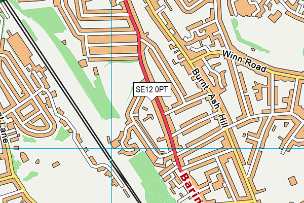 SE12 0PT map - OS VectorMap District (Ordnance Survey)