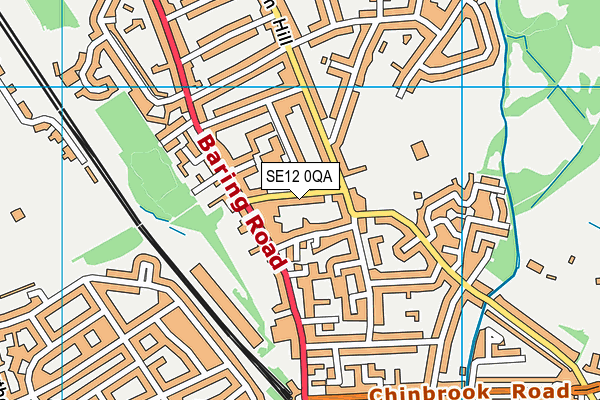 SE12 0QA map - OS VectorMap District (Ordnance Survey)