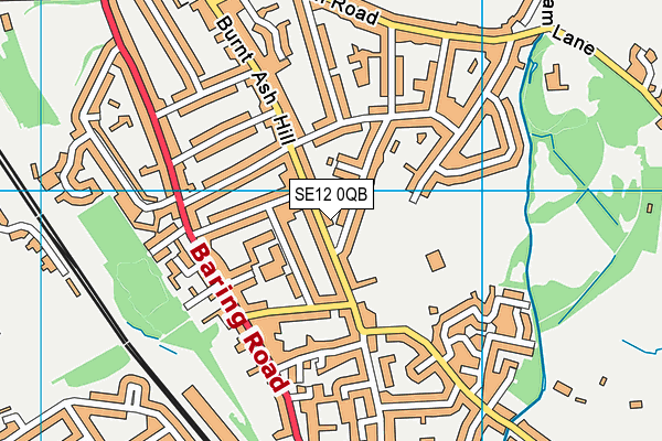 SE12 0QB map - OS VectorMap District (Ordnance Survey)