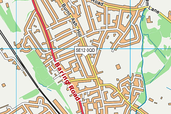 SE12 0QD map - OS VectorMap District (Ordnance Survey)