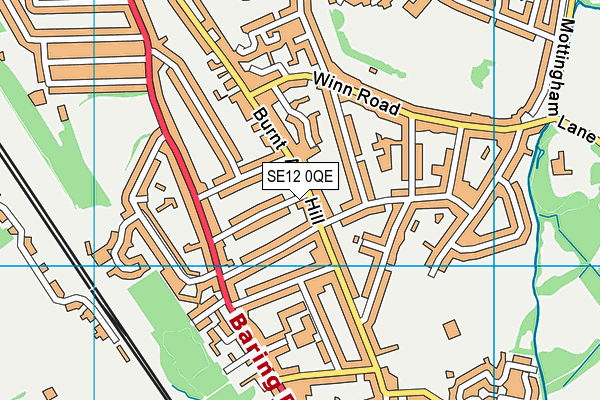 SE12 0QE map - OS VectorMap District (Ordnance Survey)