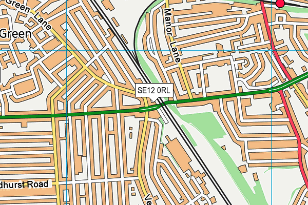SE12 0RL map - OS VectorMap District (Ordnance Survey)