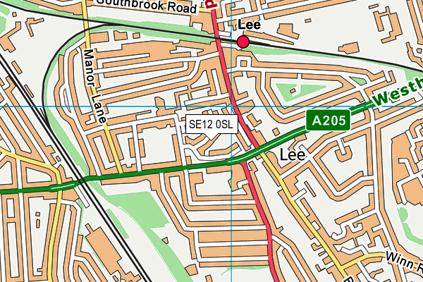 SE12 0SL map - OS VectorMap District (Ordnance Survey)