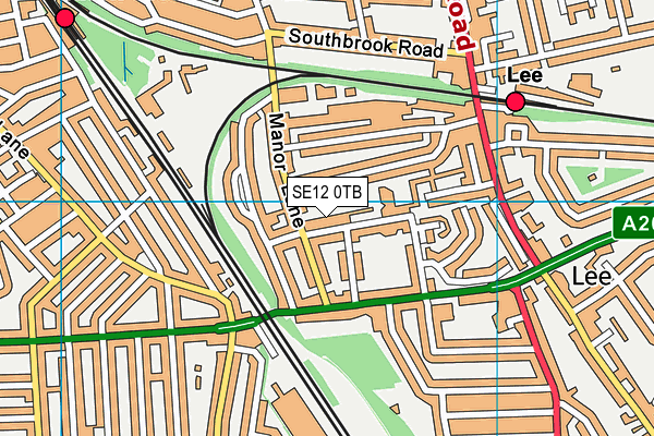 SE12 0TB map - OS VectorMap District (Ordnance Survey)