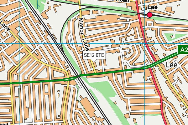 SE12 0TE map - OS VectorMap District (Ordnance Survey)
