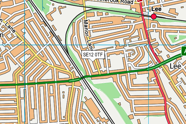 SE12 0TF map - OS VectorMap District (Ordnance Survey)