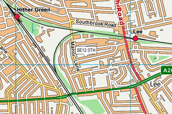 SE12 0TH map - OS VectorMap District (Ordnance Survey)