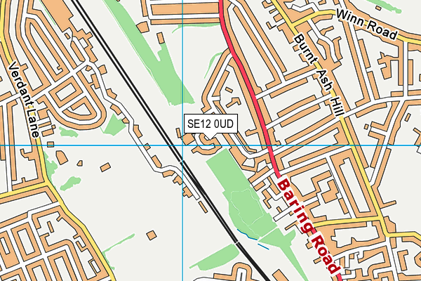 SE12 0UD map - OS VectorMap District (Ordnance Survey)
