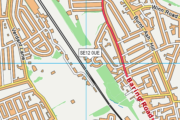 SE12 0UE map - OS VectorMap District (Ordnance Survey)