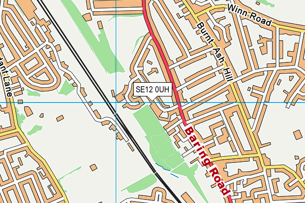 SE12 0UH map - OS VectorMap District (Ordnance Survey)