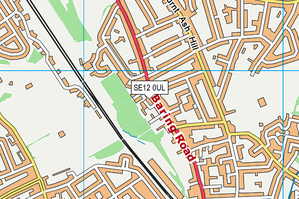 SE12 0UL map - OS VectorMap District (Ordnance Survey)