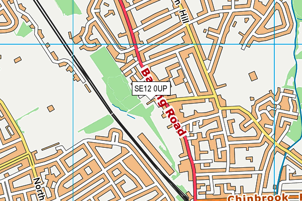 SE12 0UP map - OS VectorMap District (Ordnance Survey)