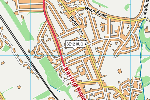 SE12 0UQ map - OS VectorMap District (Ordnance Survey)