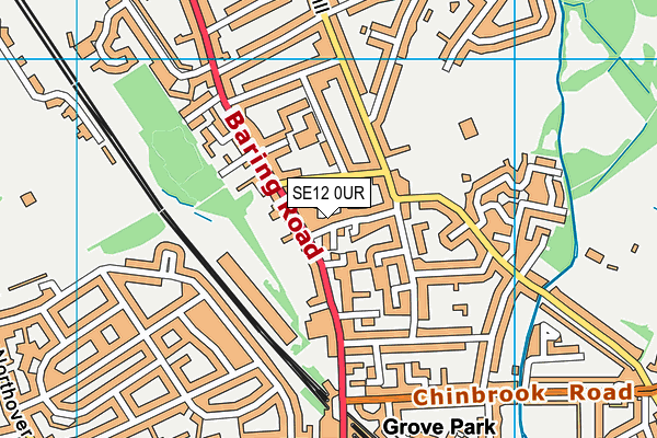 SE12 0UR map - OS VectorMap District (Ordnance Survey)