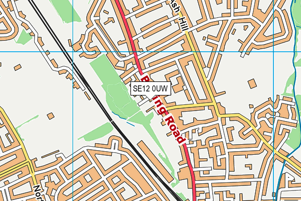 SE12 0UW map - OS VectorMap District (Ordnance Survey)