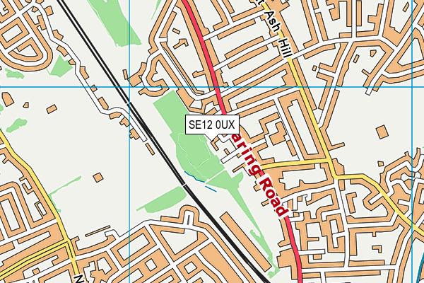 SE12 0UX map - OS VectorMap District (Ordnance Survey)
