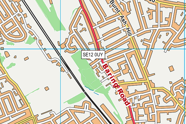 SE12 0UY map - OS VectorMap District (Ordnance Survey)