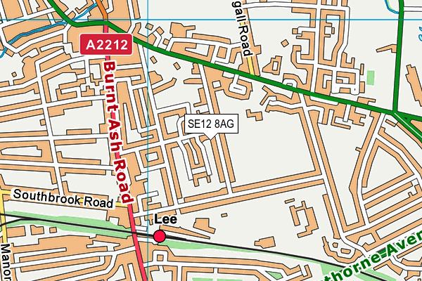 SE12 8AG map - OS VectorMap District (Ordnance Survey)