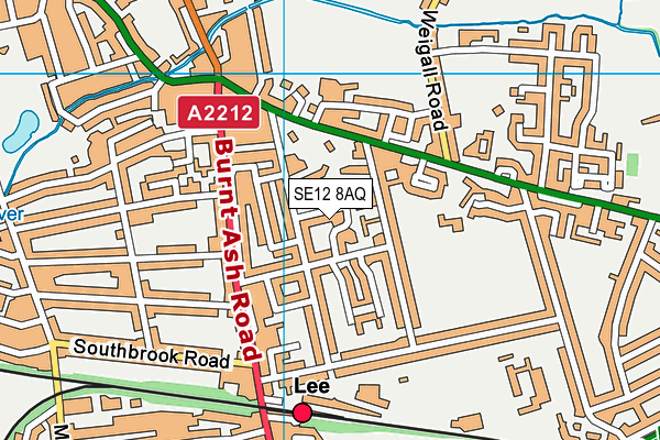 SE12 8AQ map - OS VectorMap District (Ordnance Survey)